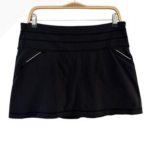 Athleta Black Athletic Skort Tennis Golf Running Skirt‎ Lined Women Large
